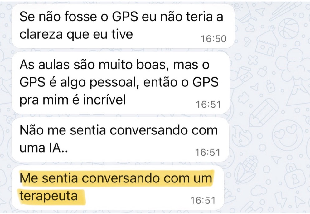 Depoimento 1 sobre o GPS de Vida
